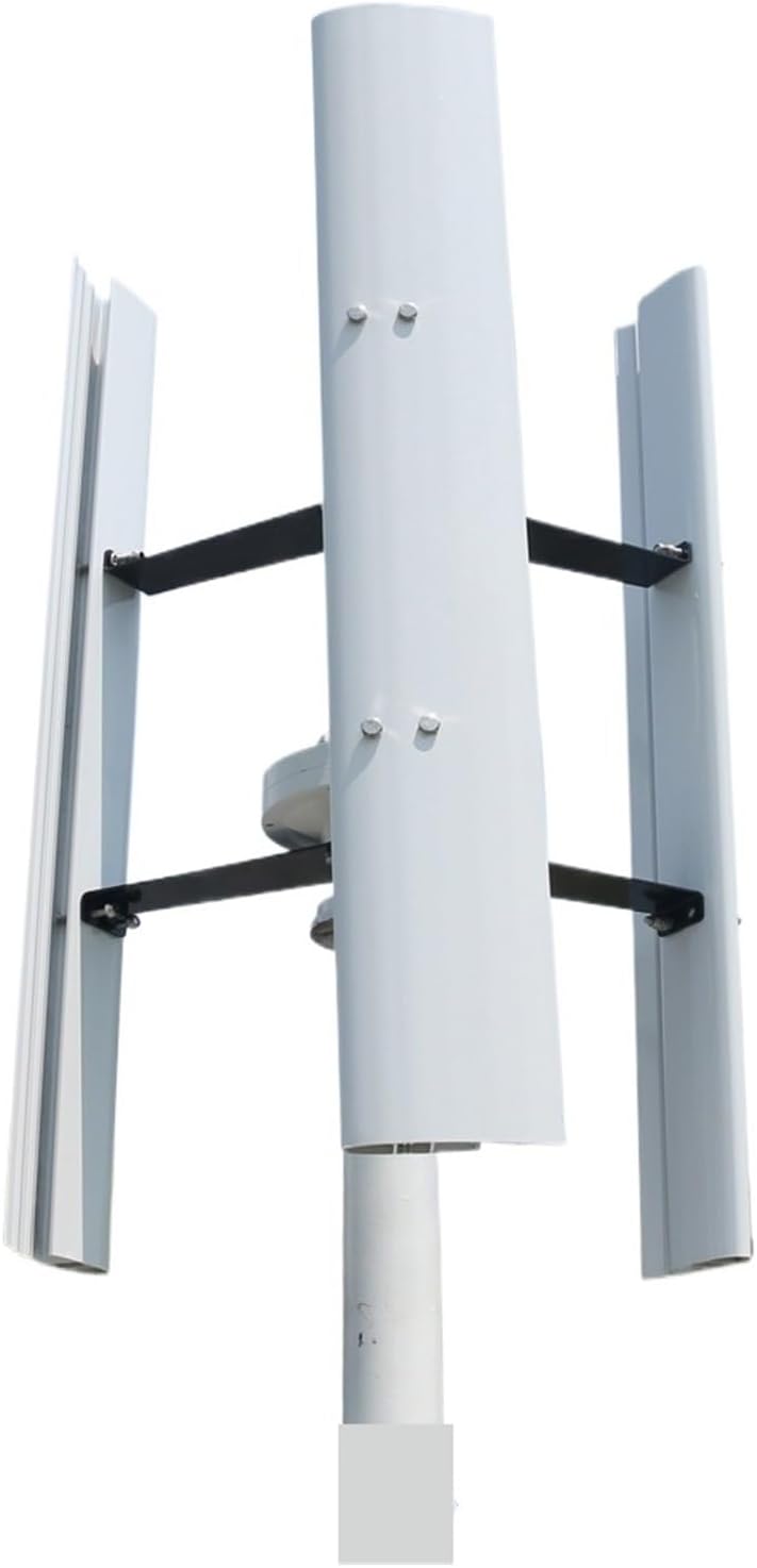Windmill Generator, 1000W Low Noise Home Wind Power Turbine Generator 1KW 12V 24V 48V Free Energy Upright Windmill Low Wind Speed Starting Wind Turbines (Color : White, Size : 48V_1000W)
