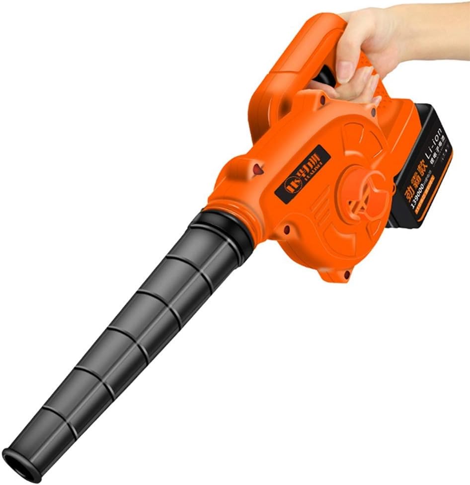 Convenient 2-in-1 Garden Blower, Cordless Leaf Blower and Vacuum Cleaner Used to Clean Pet Hair, Cars, Furniture, Workshops, Various Corners, Etc (Color : Battery2, Size : 119000) TDF (Battery*2 1390