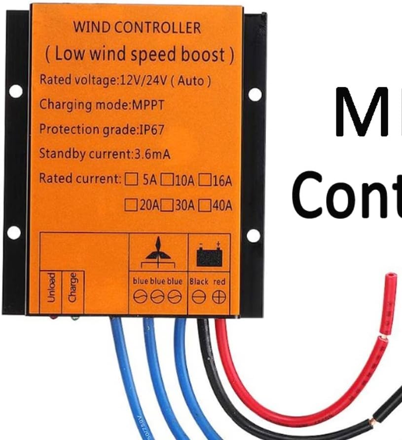 Wind Turbine, 5000W Small Vertical Axis Wind Turbine Generator 5KW 12V 24V 48V with MPPT Low Noise Windmill for Home Farm Wind System(White with Control,12V)