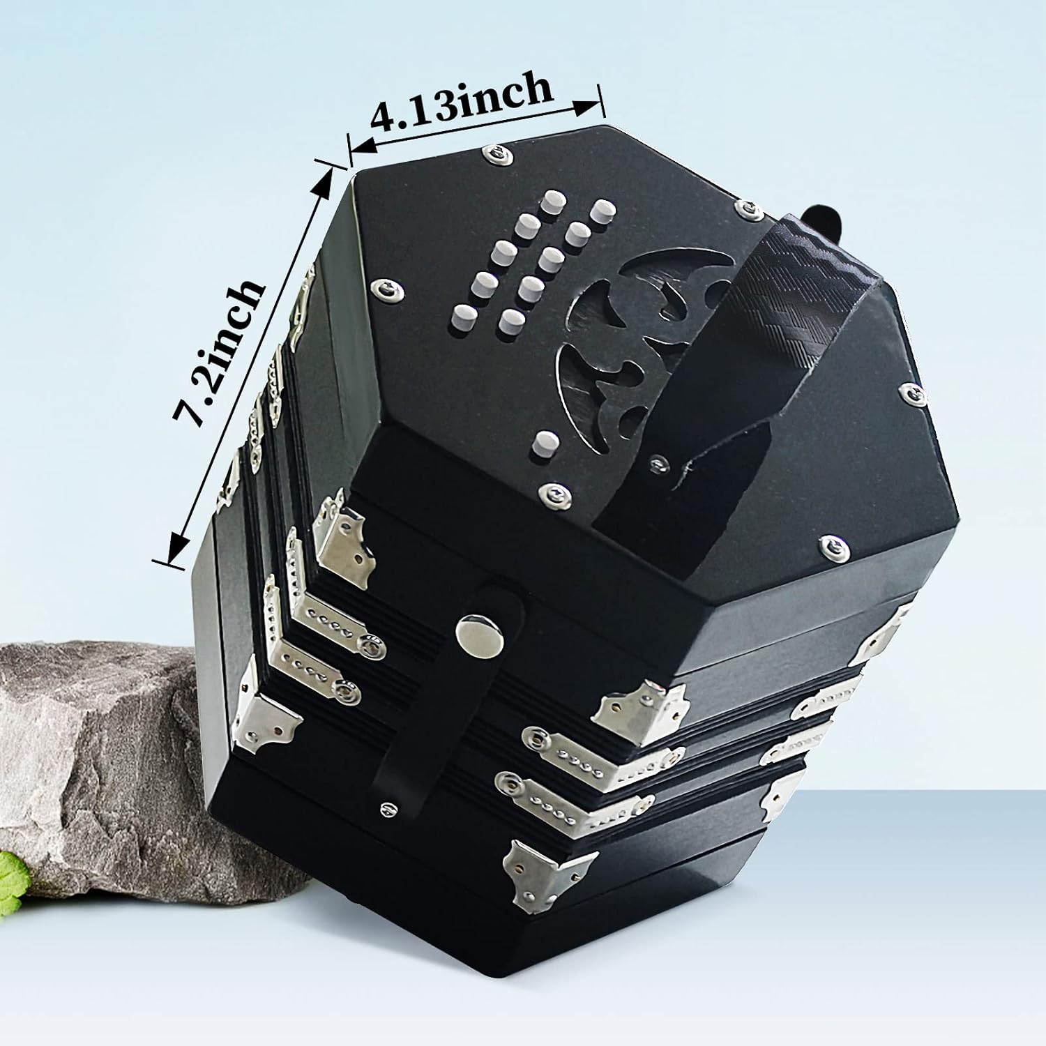 Concertinas，20 Buttons Accordion For Adults Professional Accordion for Beginners, Adjustable Hand Strap, Musical Instrument Accessories With Carrying Bag, Harmonica,Wipe Cloth (black)