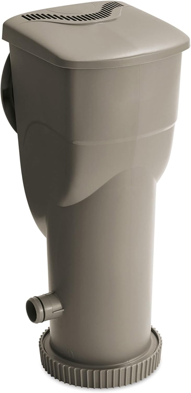 Summer Waves P53FX150N SkimmerPlus 1500 Gallon Framed Swimming Pool Water Cleaning Filter Pump System for Above Ground Pools, Gray