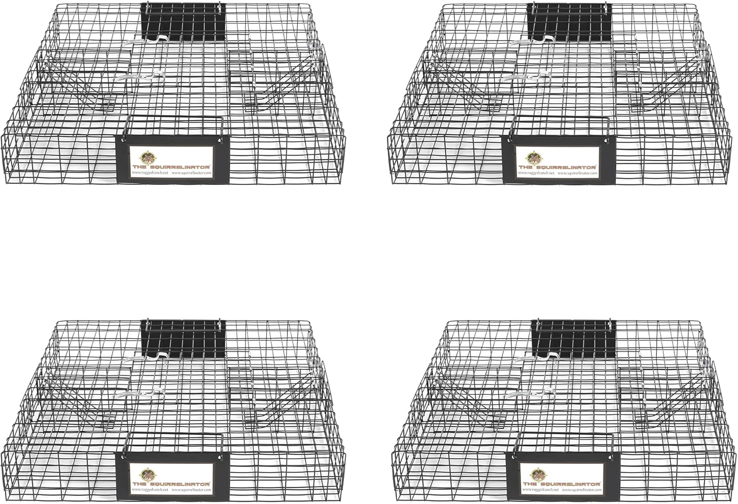 Rugged Ranch 4 Pack Squirrel Traps, Catch & Release Cage, Squirrelinator