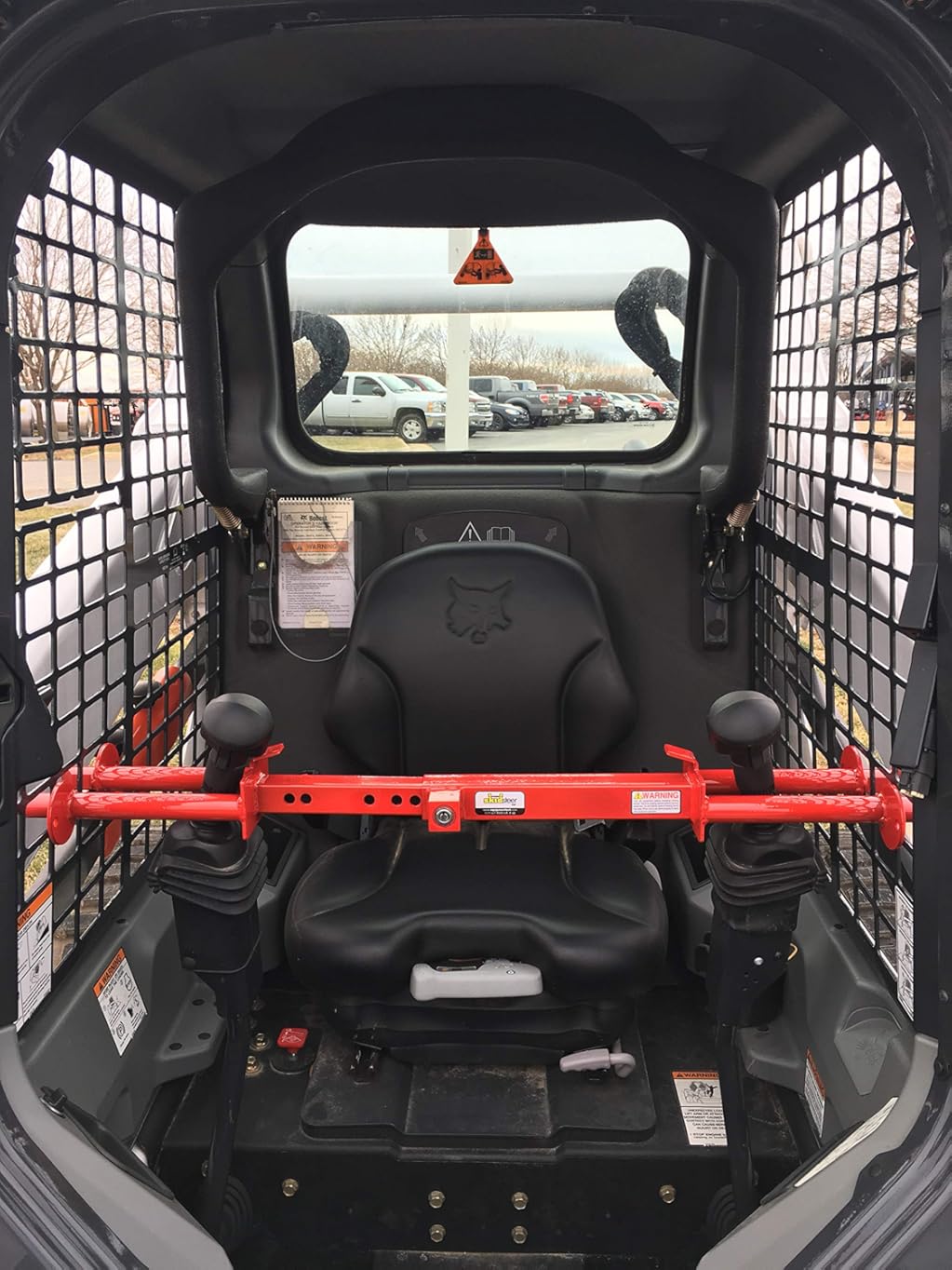 Equipment Lock SSL - Powder Coated Steel Skid Steer Lock - Drive Control Anti Theft - Skid Steer Cab Accessories