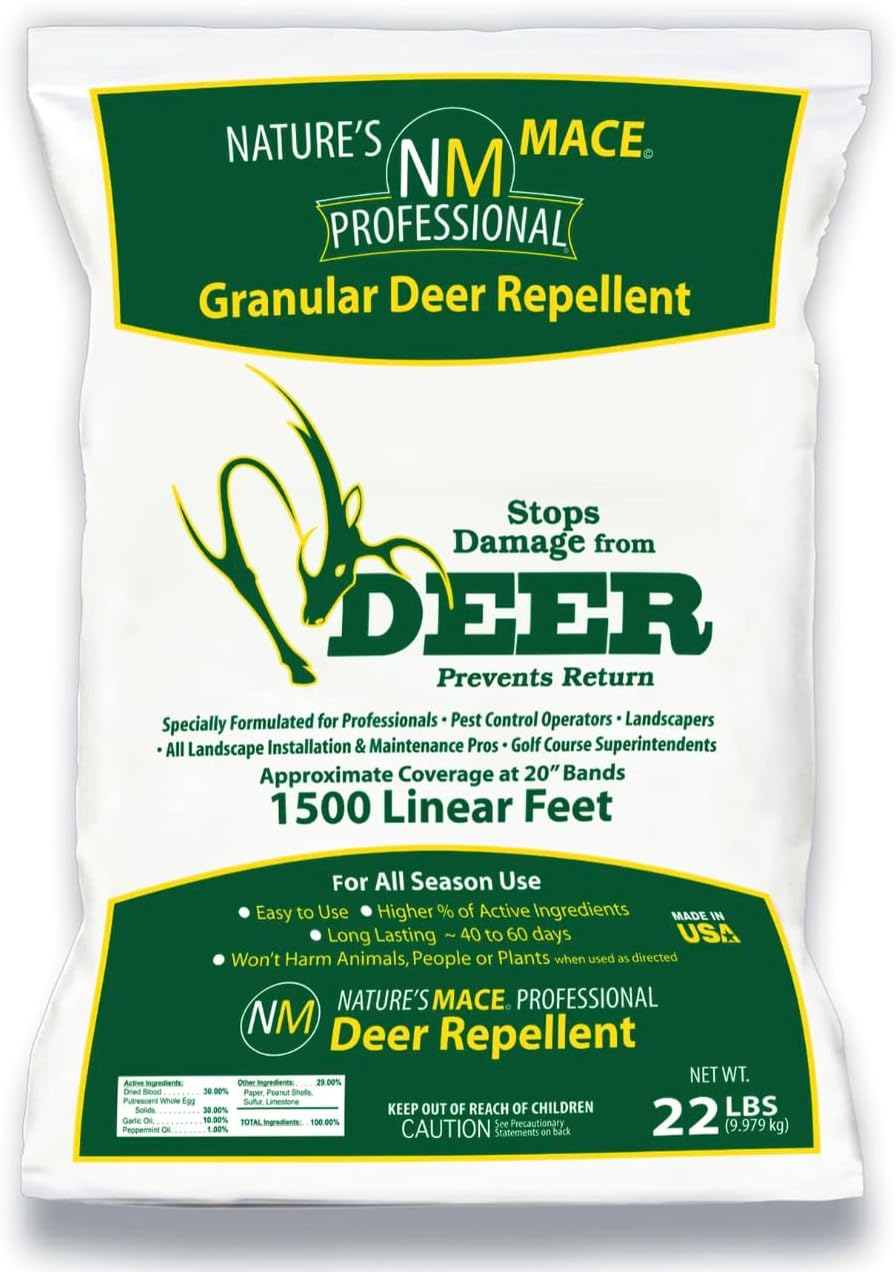 NM Deer Repellent Professional Granular, Animal Repellent Outdoor, Keep Deer Out, for Lawns, Properties, Farms, Parks, Golf Courses, Safe to Use Around People, Pets, Plants