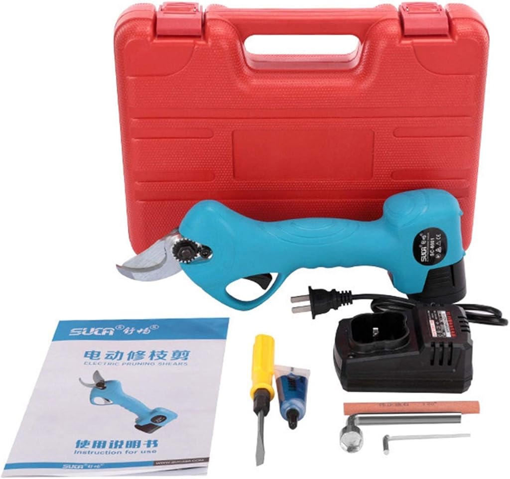 Professional Electric Pruning Shears Cordless Secateurs Electric Gardening Shears Hand Secateurs Trim Tree Twigs & Plant Stems Cut Through Hardwood Up to 28mm Thick