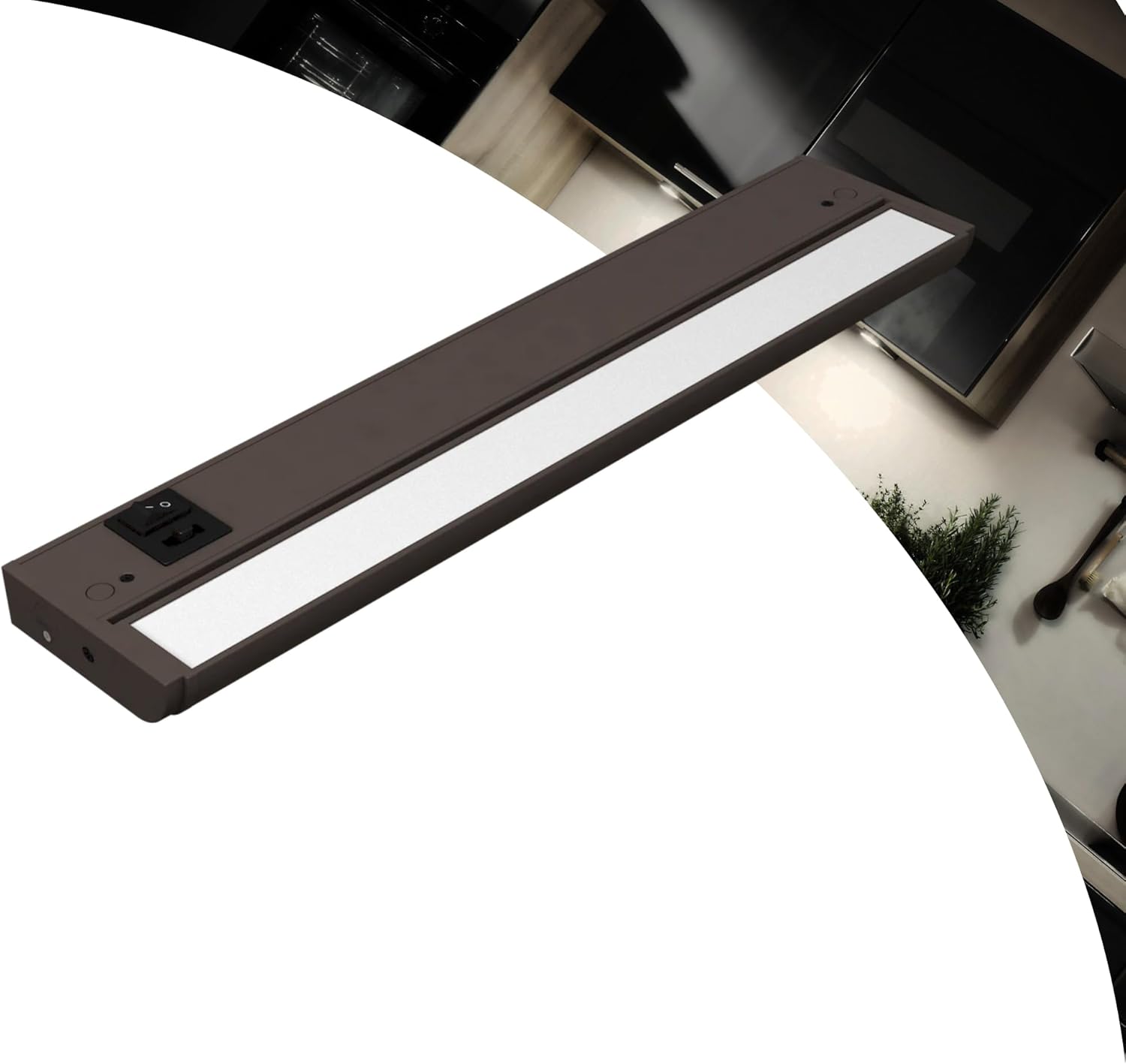 American Lighting LED Undercabinet Light 24 Inch 5CCT Swivel 90+ CRI 925 Lumens Dimmable TRIAC Low Profile Dark Bronze – Energy Star Title 24 Compliant – 5LCS-24-5CCT-DB