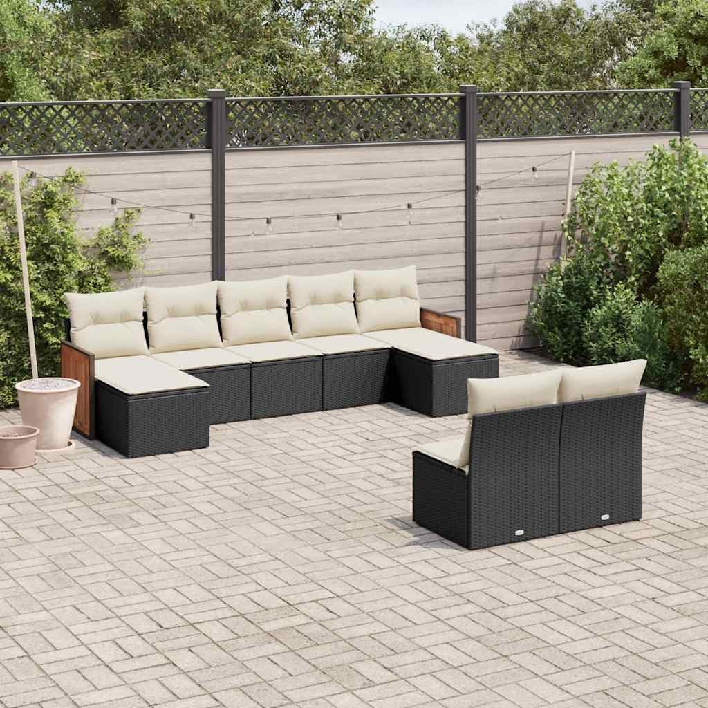 9-Piece Modular Garden Sofa Set with Weather-Resistant Cushions and Storage, Outdoor Patio Furniture for Comfortable Seating and Easy Rearrangement, Modern Design for Garden