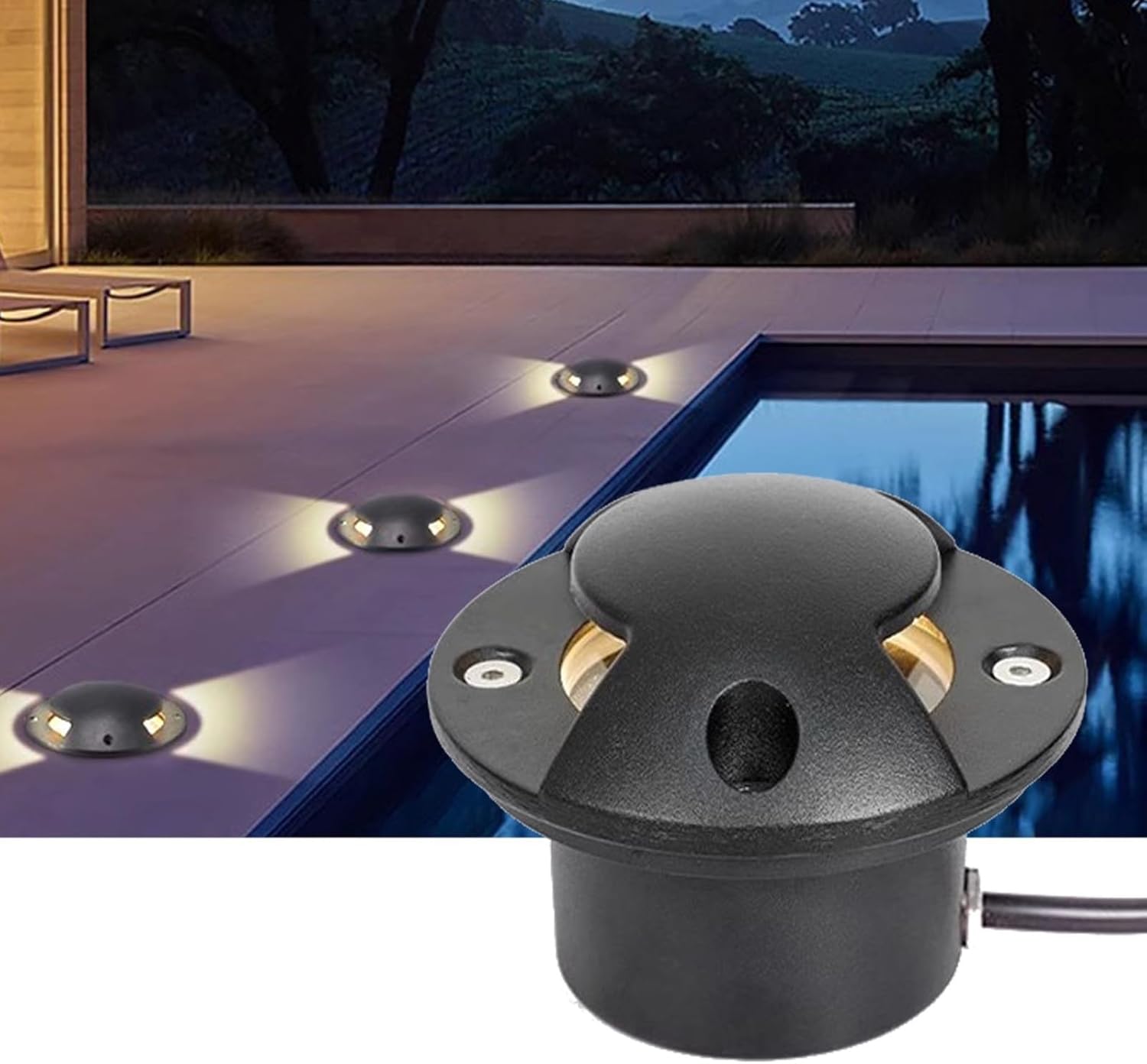 Underground Light LED Beam Spotlight In Ground Lights, 2 Sides Illuminated Outdoor Underground Light, IP66 Waterproof Buried Lights, for Trees Walkway Landscape Lighting(Purple,18W)