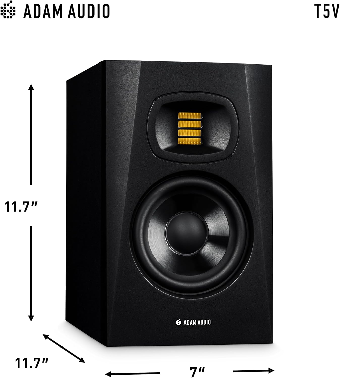 ADAM Audio T5V Studio Monitor for recording, mixing and mastering, Studio Quality Sound (Single)