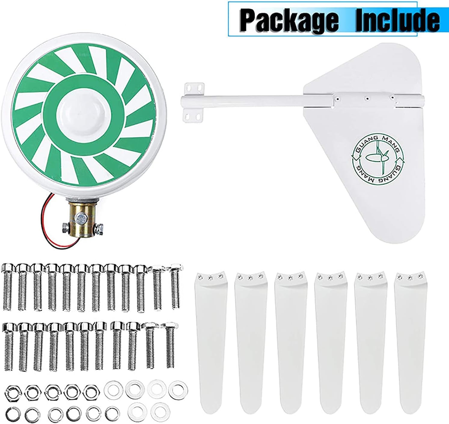 6 Blades Wind Turbines Generator 12 24V Wind Solar Hybrid Wind Generator Kit Household Wind Turbines Generator Kit 3000W