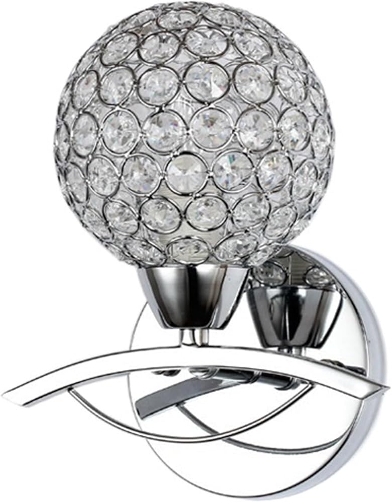 Modern Gold Crystal Bubble Sconce, Nordic Headboard Lighting Fixtures, Hardwired Retro Industrial Wall Lamps, Wall Lights Suitable for Bedroom Living Room Kitchen and Corridor