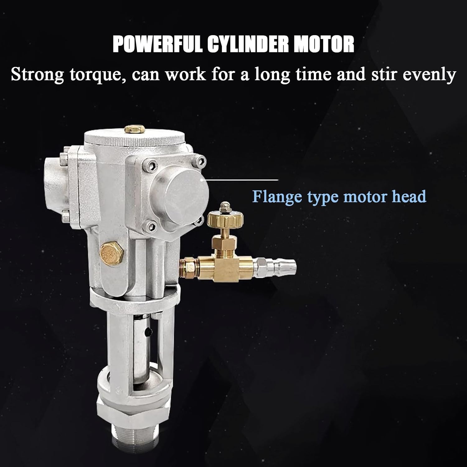 1/8HP Lifting Pneumatic Mixer, IBC Air Agitator, Pole Length 40CM, Air Mix Paint Stirring Machine, for Paints, Coatings, Glues, Inks, Food, Silicone Oil, Chemical Materials