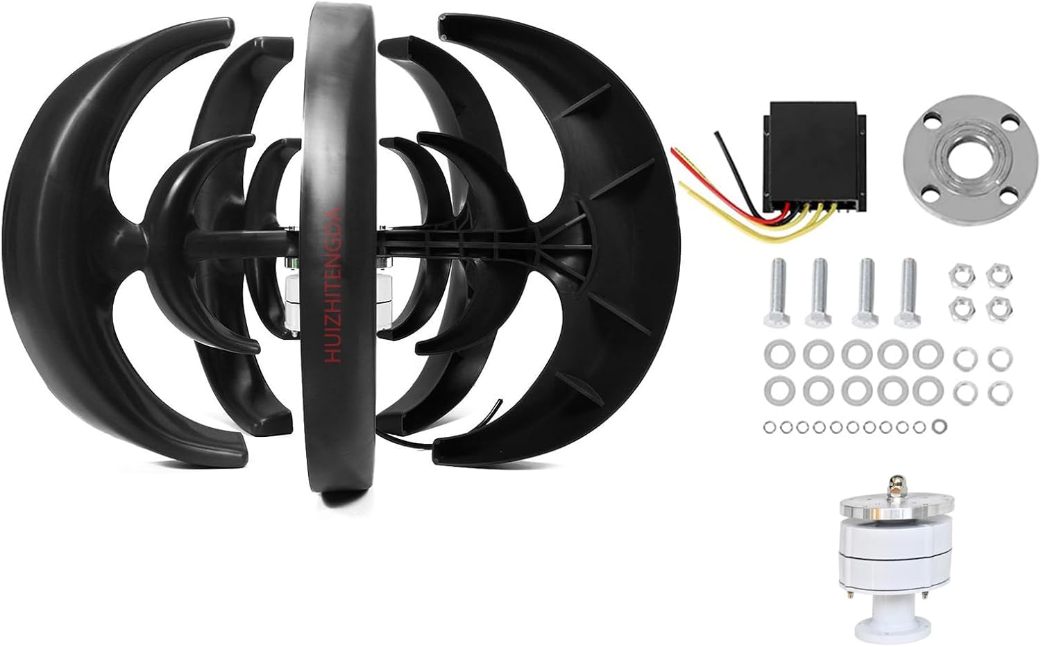 12000W Vertical New Energy Wind Turbine,12V 24V 48V 3 Phase AC Permanent Magnet Generator with Controller for Hybrid Wind Solar System