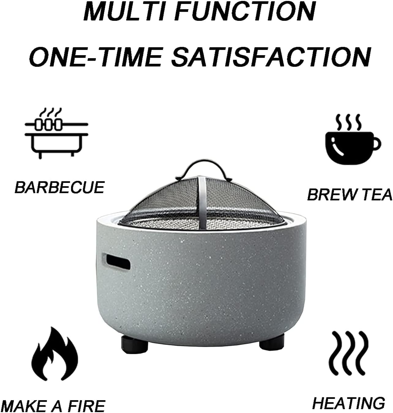 BBQ Grill Outdoor Fire Pit Wood Burning fire Pit, Garden Terrace Charcoal Heating Stove, Household Charcoal Barbecue fire Pit Table