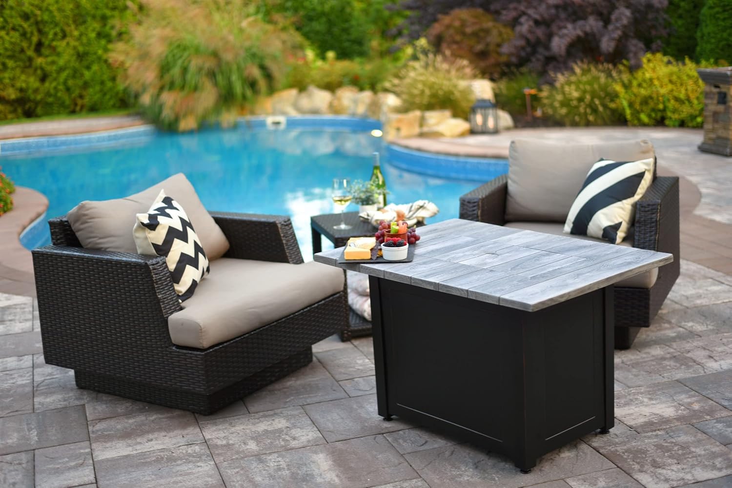 Endless Summer Gas Outdoor Fire Pit Gad17104es Rustic Square Steel