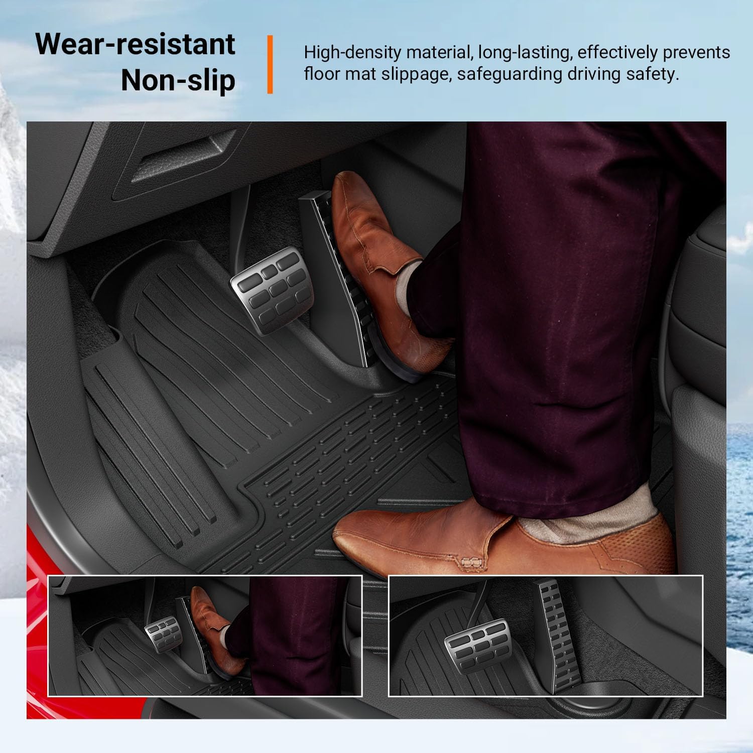 powoq Floor Mats Compatible with 2021-2026 KIA Sorento Cargo Liner with Backrest MatsTrunk Mat Replacement for KIA Sorento 2021 2022 2023 2024 2025 2026 Accessories