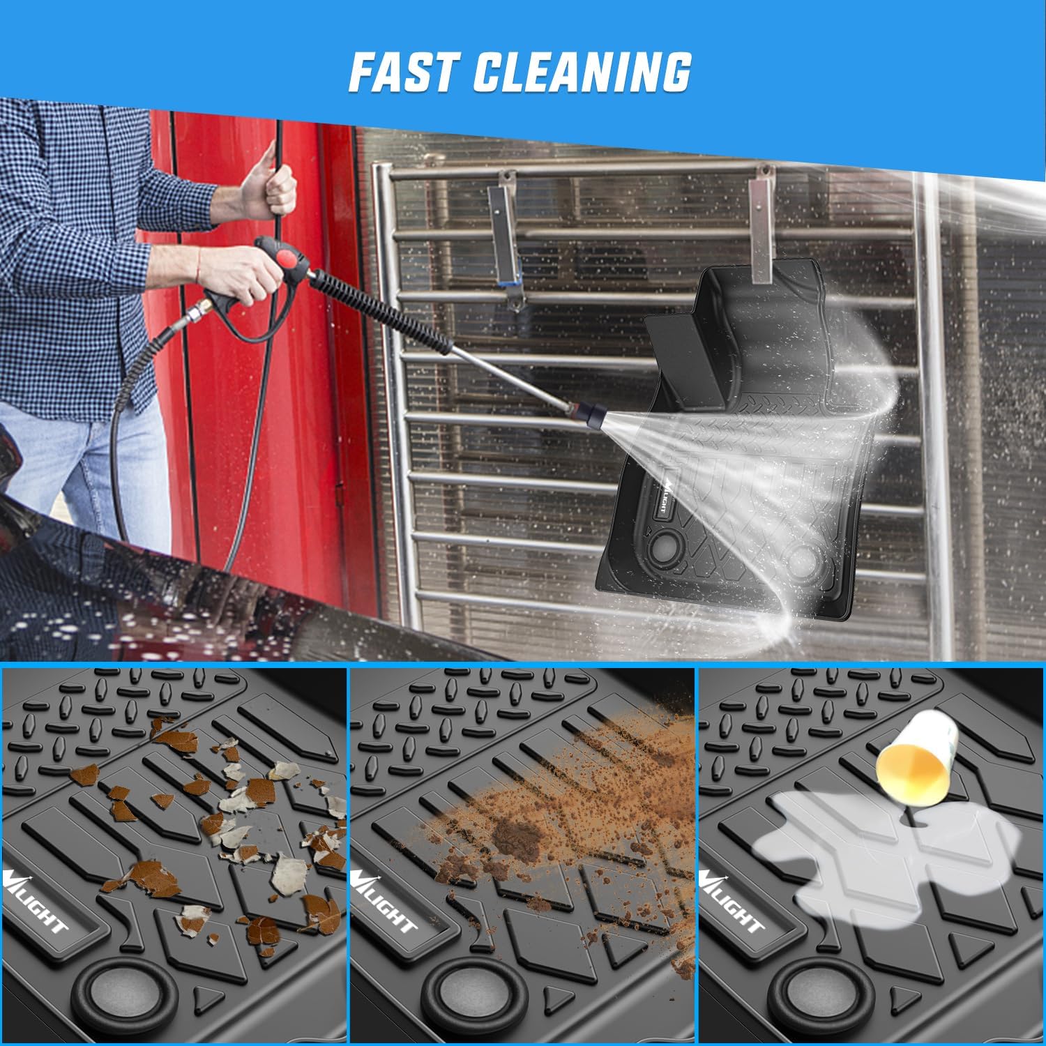 Nilight Floor Mats for 2025 2026 Mini Countryman (Not for SE/Electric Models) All Weather Custom Fit Heavy Duty Floor Liners