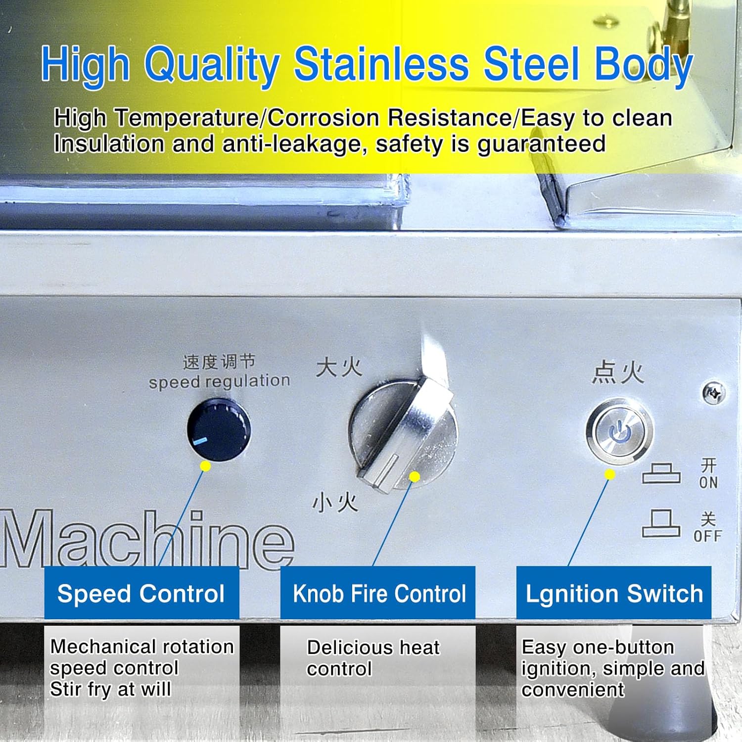 Commercial Automatic Cooker with water spray,Automatic 360° Stir Fry Cooker,Automatic Cooking Machine,Drum Type Stir Frying Machine,Auto Cooking Wok Fried Machine (Natural Gas, Countertop)