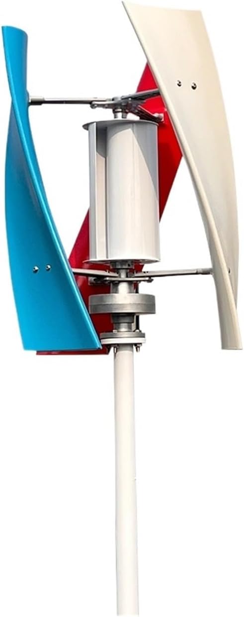 Wind Turbine Generator Kit, Free Energy Windmill 12v 24v 48v Turbine 2kw 2000w 3 Blades Vertical Axis Permanent Maglev Generator for Hybrid Solar Wind System(Muti,48V)