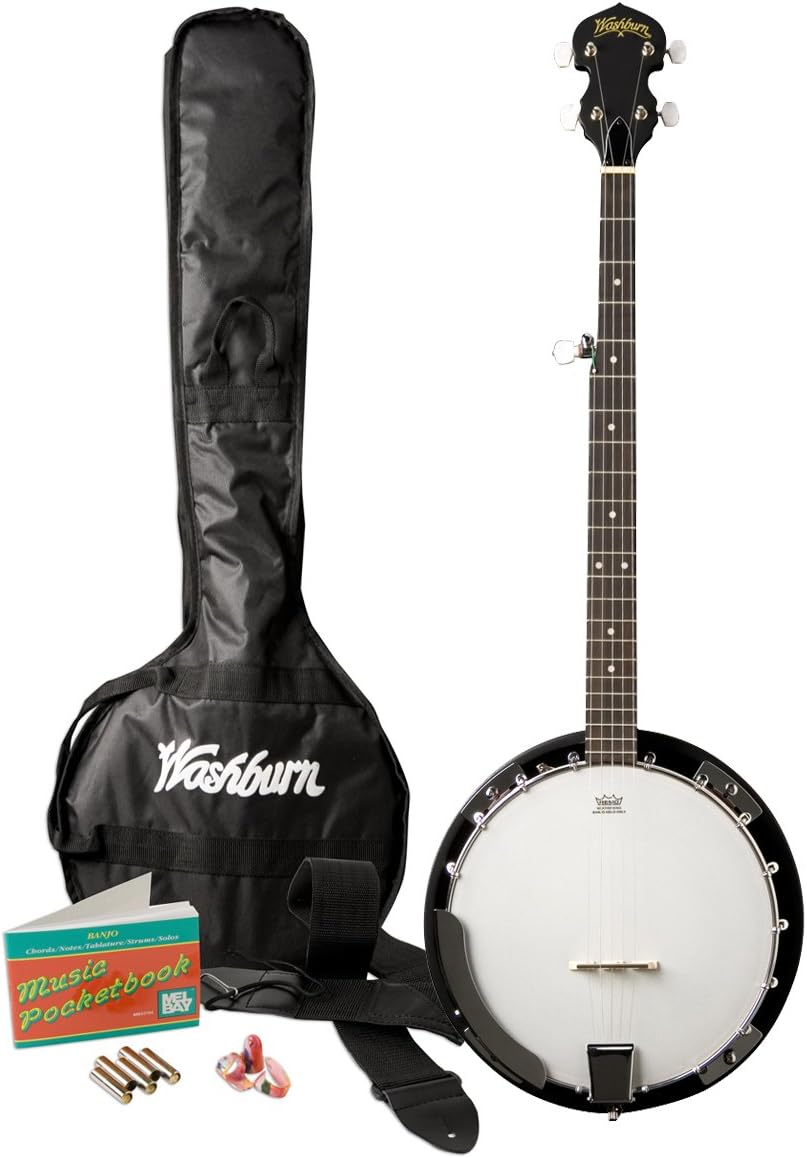 Washburn Banjo Starter Kit (Gig bag, Strap, Picks, Pitch Pipe)