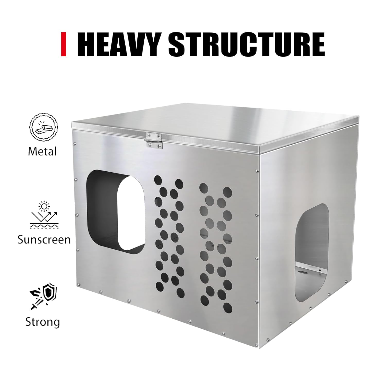 Stainless Steel Generator Box for Outside/RV/Truck/Trailer, Outdoor Generator Storage Box Enclosure (28