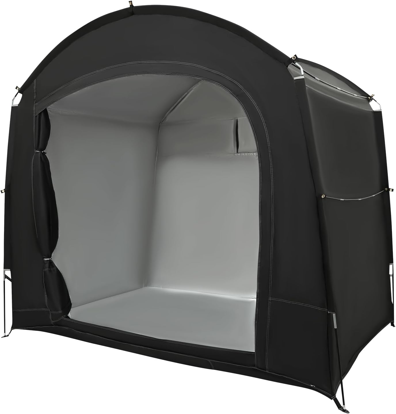 Multipurpose Outdoor Storage Shed & Portable Garage Tent - Featuring 210D Oxford Cloth & Fiberglass; for Bikes, Motorcycles, Tools, Lawn Equipment, Furniture & Camping