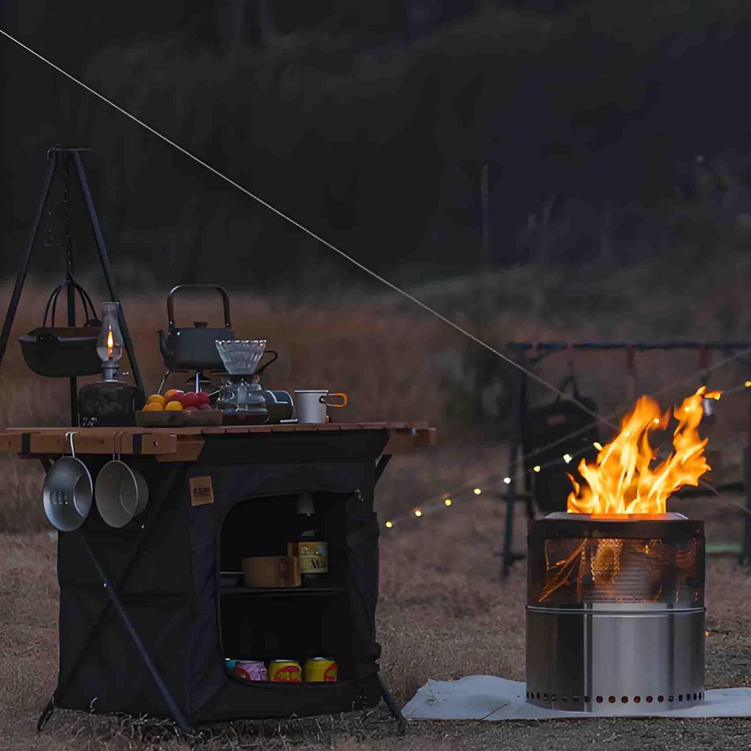 Smokeless Fire Pits for Outside, Wood Burning Stainless Steel Portable Outdoor Fireplace, for Bedroom, Living Room, Outdoor, Park, Yard (17.72 * 16.54in)