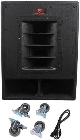 Rockville RBG15FA 2400W Active Powered Subwoofer, 15-Inch, Folded Horn Design, 600W RMS, High SPL Output, for DJs and Live Events