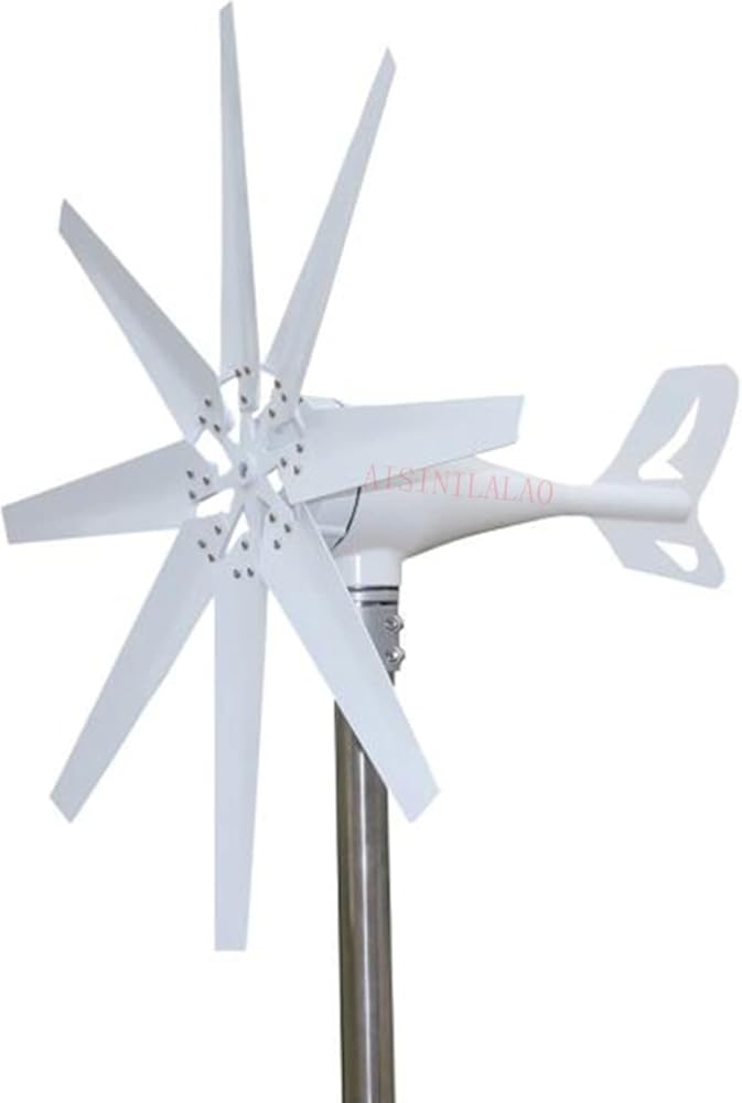 4000W Wind Turbine Generator Kit 12V 24V 48V Wind Turbine Low Start Wind Speed Windmil for Solar Panels Garden Street Lighting