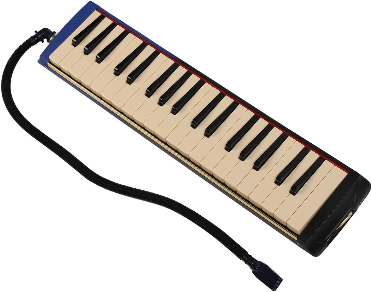 37 Key Melodica Instrument Piano, Professional Air Keyboard with Double Soft Tubes, Includes 2pcs Mouthpiece and Carrying Bag, ABS Material for Beginners and Music Performances