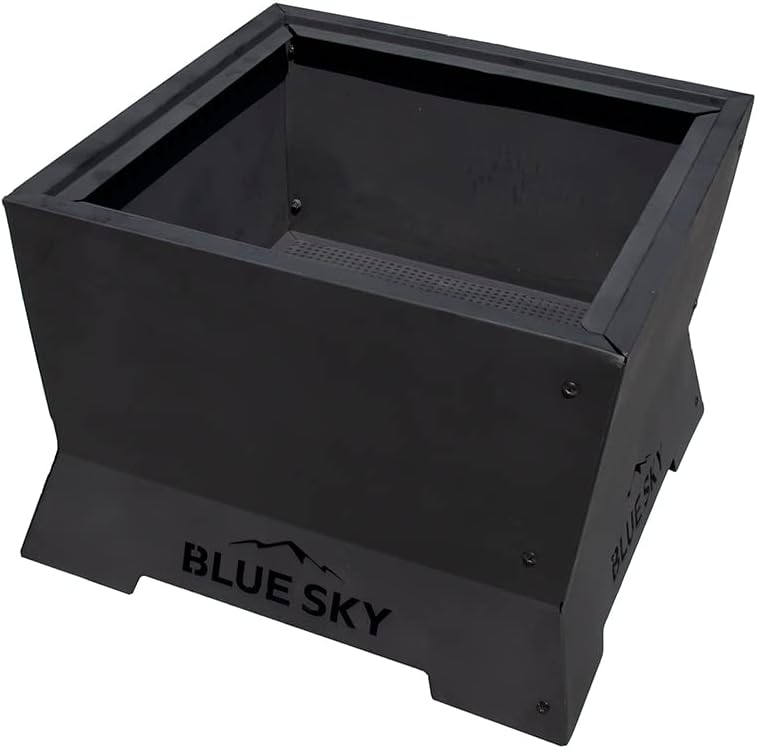 Blue Sky Outdooor Living Fire Pit - 22.00 x 16.00 Square Peak Bundle with Cover, Tumbler, Roasting Sticks & Lift-Out Ash Catch