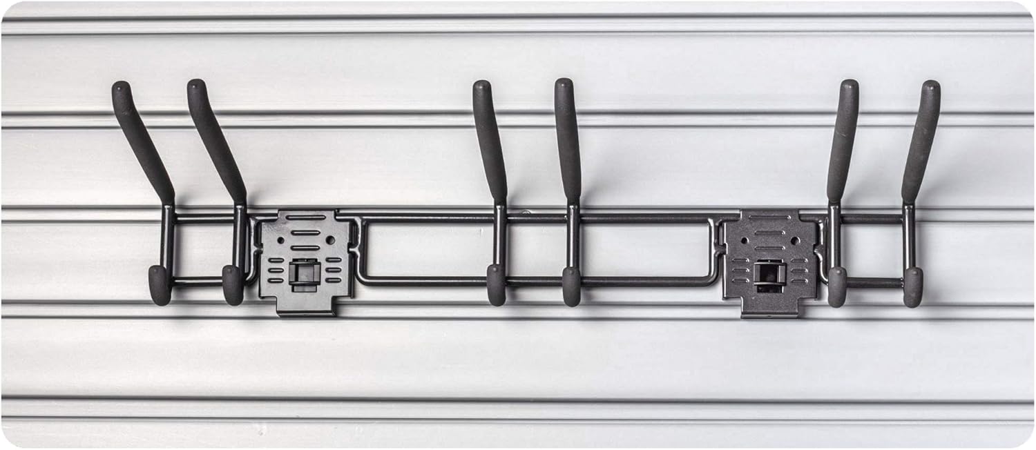 HandiWall Basic Accessory Kit with Locking Brackets for Garage Slatwall Panel Organization