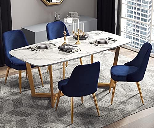 Kitchen Dining Room Furniture Chairs Velvet Dining Chairs Kitchen Living Room Chairs with Metal Legs Velvet Seat and Backrests for Office Lounge Dining Kitchen Bedroom