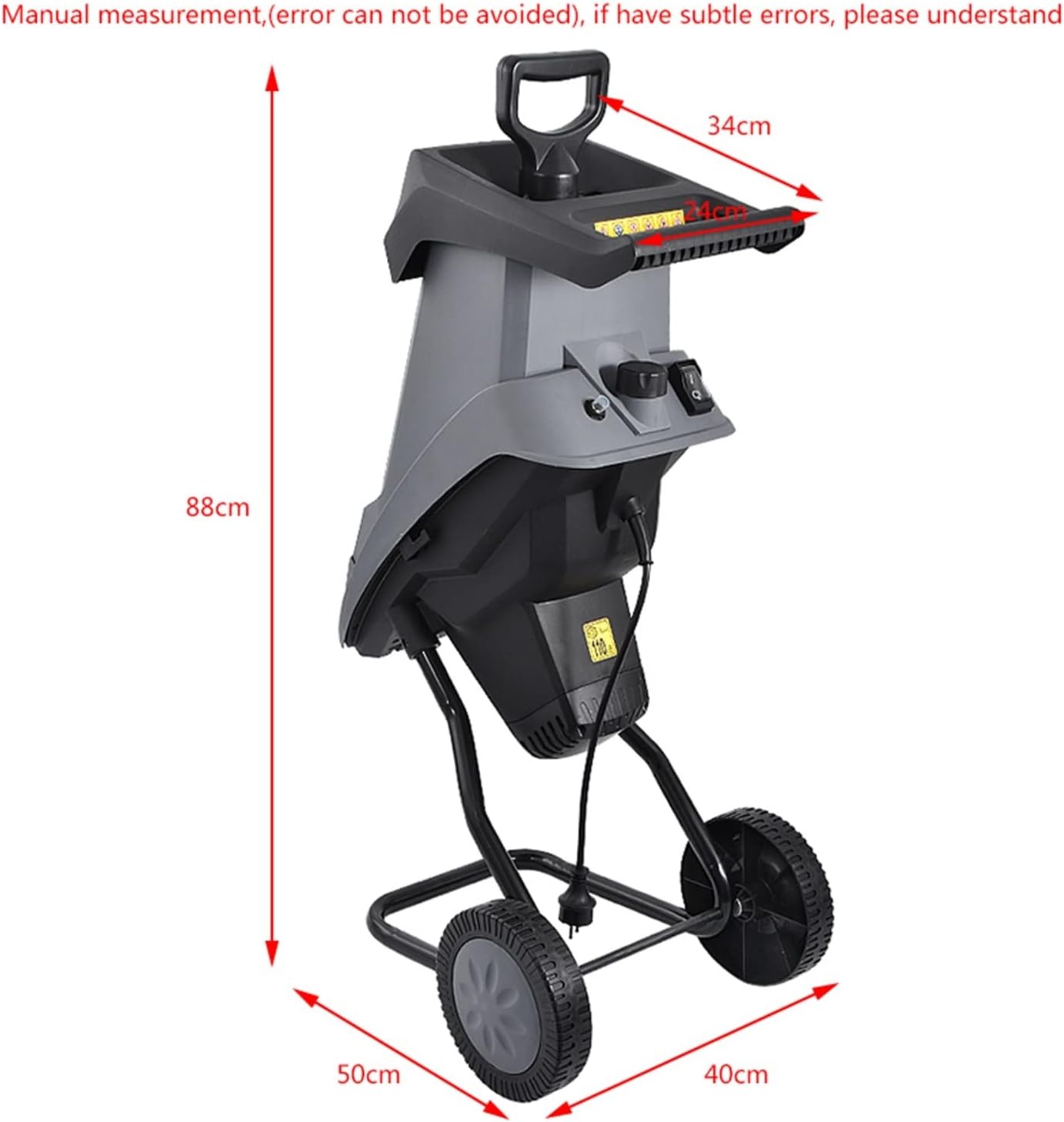 HT6533 Powerful Wood Chipper Branch Crusher Electric Breaking Machine 2400W Tree Branch Crushing Machine Garden Tool with Efficiency(Branch Crusher)
