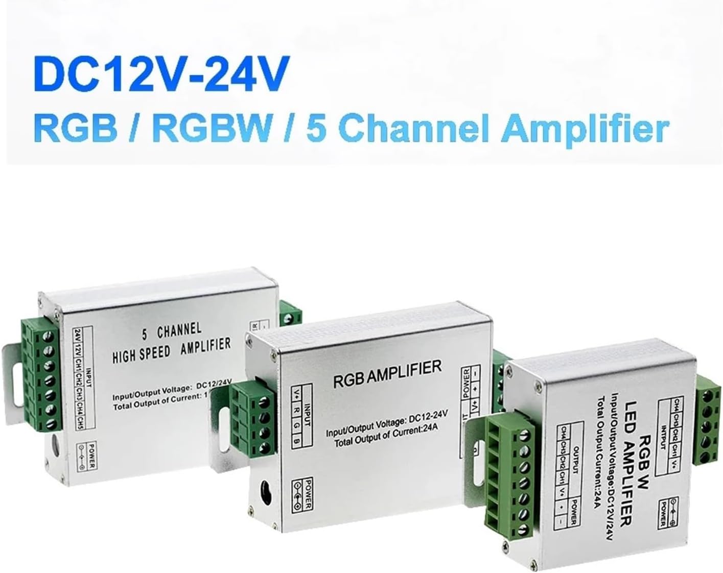 DC5V-24V 24A 30A 32A LED RGBCCT/RGBW/RGB Amplifier for Strip Power Repeater Light Controller(RGBW 32A)