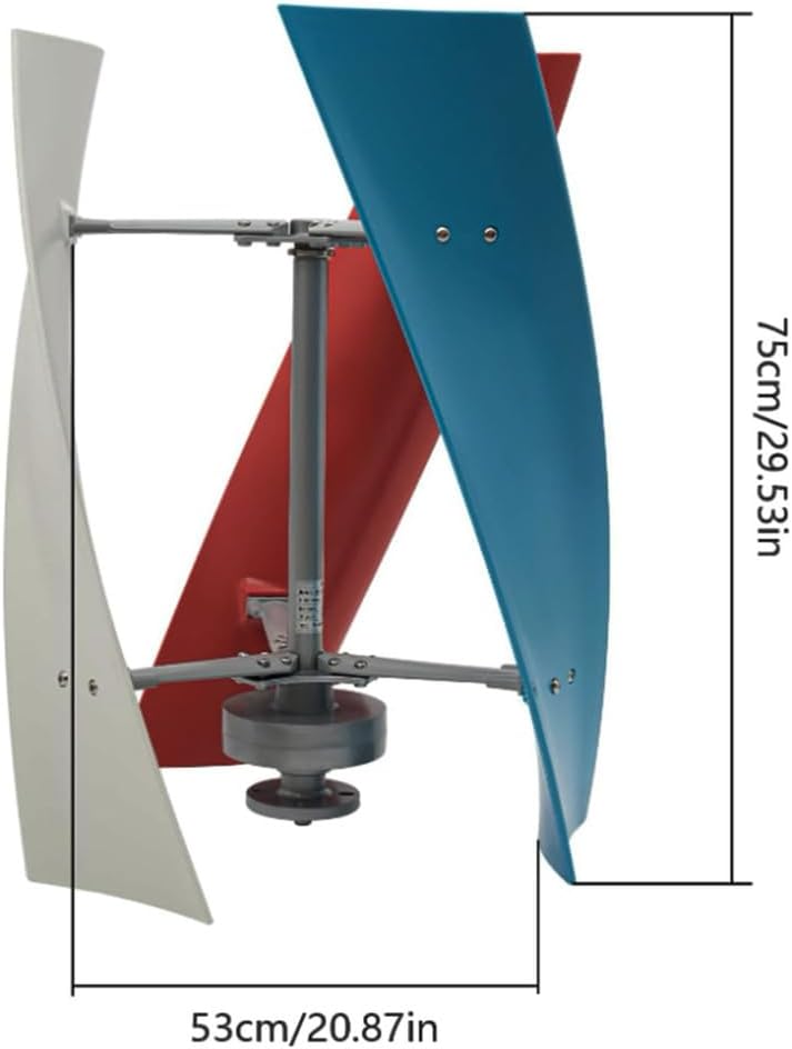 Portable 10000W Wind Power Generator with Controller, 12V 24V 48V 220V Wind Turbine Generator Kit Suitable for Outdoor Power Generation in Courtyards (3 Blades)