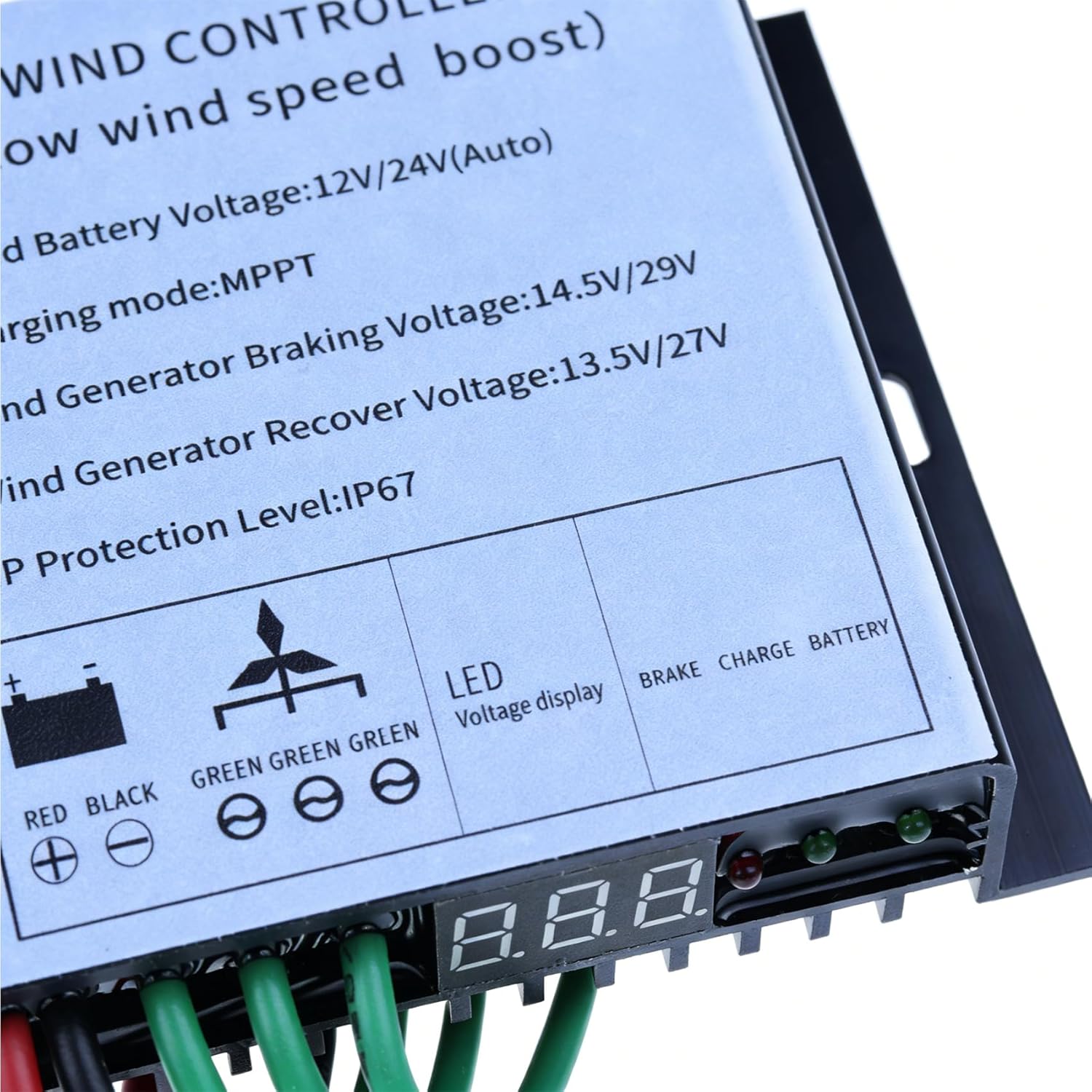 Wind Turbine Controller 3000W with MPPT Technology and IP67 Waterproof Rating,for Safe Operation in Adverse Weather 12V 24V 48V 220V