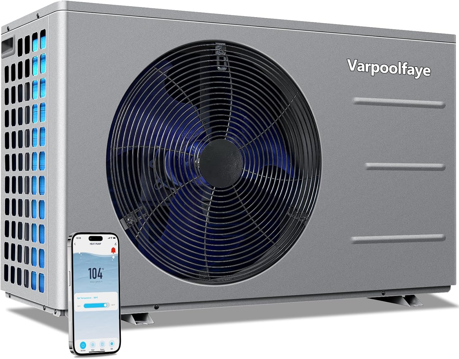 30000 BTU Swimming Pool Heat Pump Pool Heater Above Ground 8000 Gallon Heating Cooling Electric Pool Heater For Inground Pool WiFi Control Schedule 120V