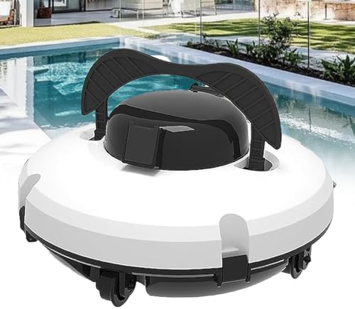 Cordless Robotic Pool Cleaner with Path Optimization, High Capacity Filter, Anti Collision System, Fits All Pool Types