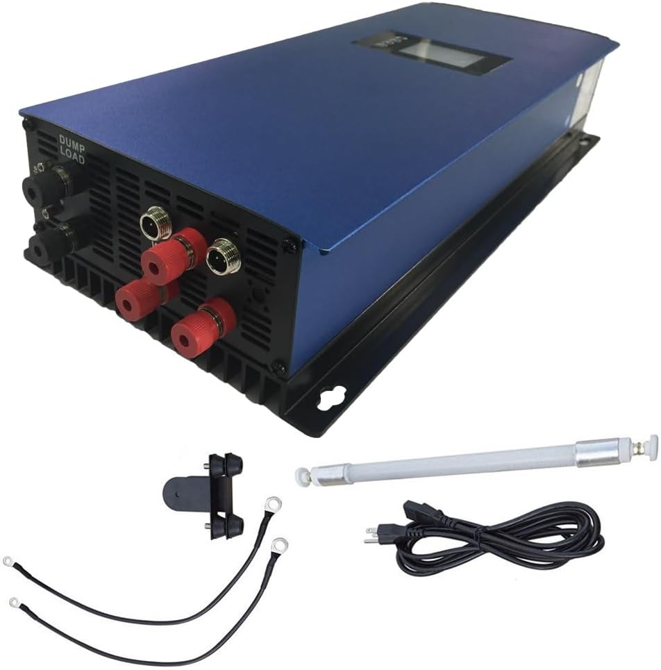 MPPT Pure Sine Wave 2000W Grid Tie Inverter with Dump Load Resistor,45-90V Limit/WiFi Optional for 3phase AC Wind Turbines(No Sensor No WiFi)