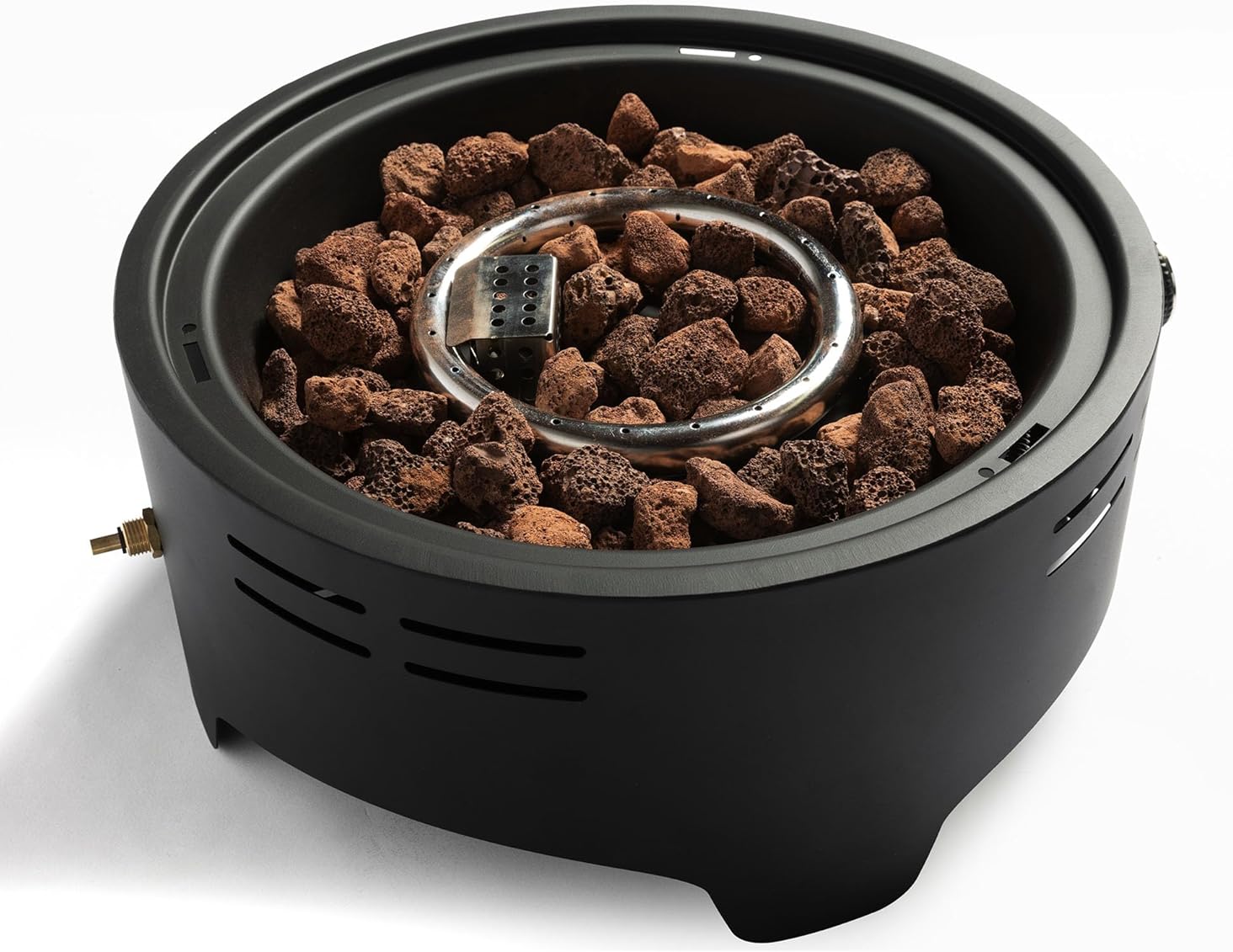 Portable Tabletop Fire Bowl 15-Inch Round Design, 40,000 BTU Compact Steel Fire Pit Provides Ample Heat for Intimate Balcony Gatherings and Small Patio Settings