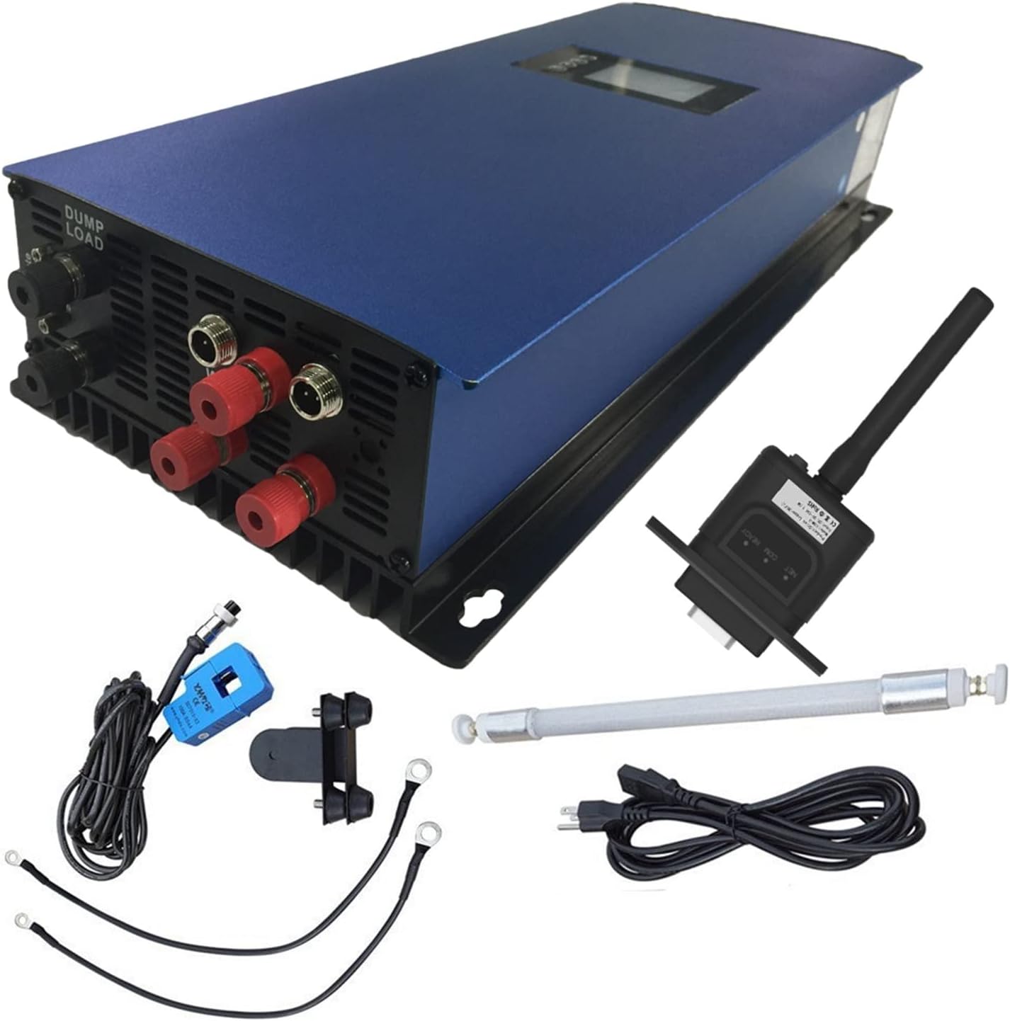 2000W Grid tie Inverter LCD Pure Sine Wave Dump Load Resistor Wind for 3 Phase AC Wind Generator(No Sensor no WiFi)