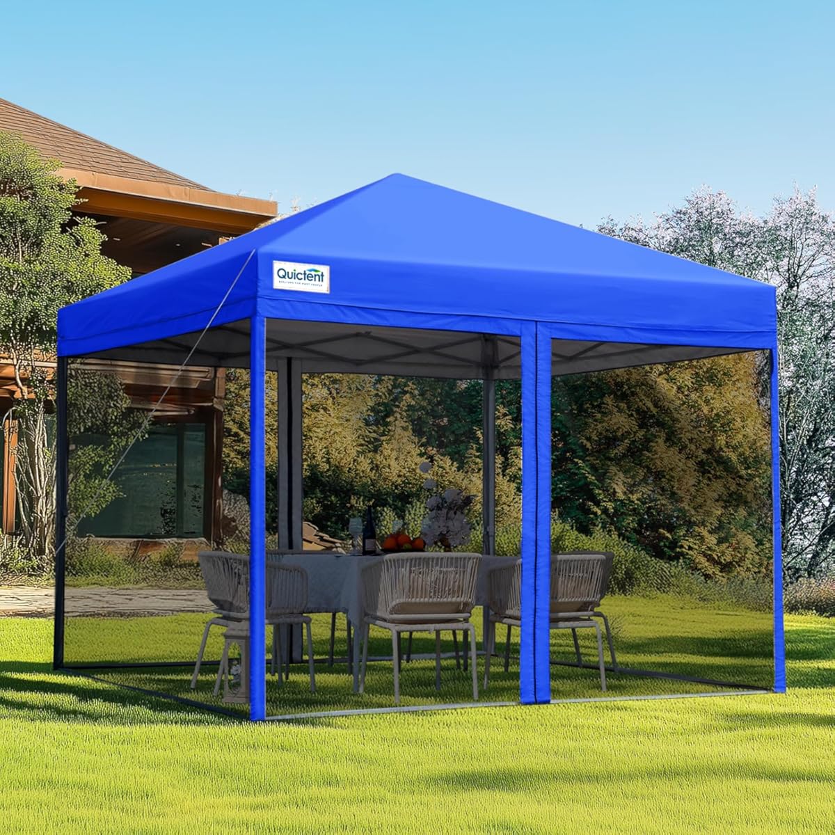 Quictent Pop up Canopy Tent with Mosquito Netting, Easy Set up Screened Gazebo House Room Tent Portable & Waterproof for Patio, Backyard, Camping Or Outdoor Use
