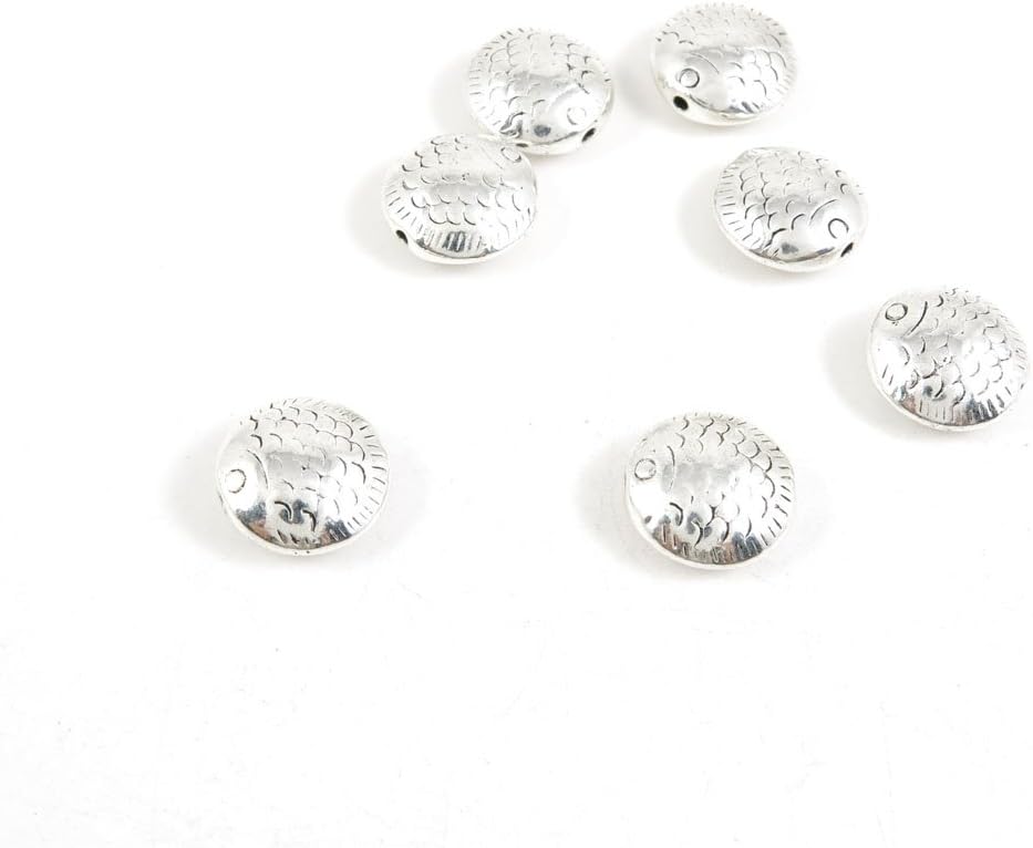 Jewelry Making Charms Antique Silver Tone Color Jewellery Charme Findingss Bulk Wholesale Suppliers Arts Crafts K2KY5 Fish Loose Beads