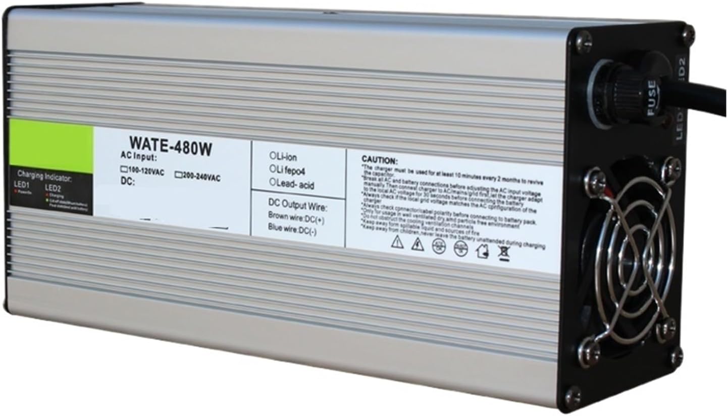 Charger Aluminum Lithium Ion Battery 84V 5A Lithium Battery Charger for 72V / 74V / 20S Li-Ion Lipo Battery Pack(3P Plugs,U+S)