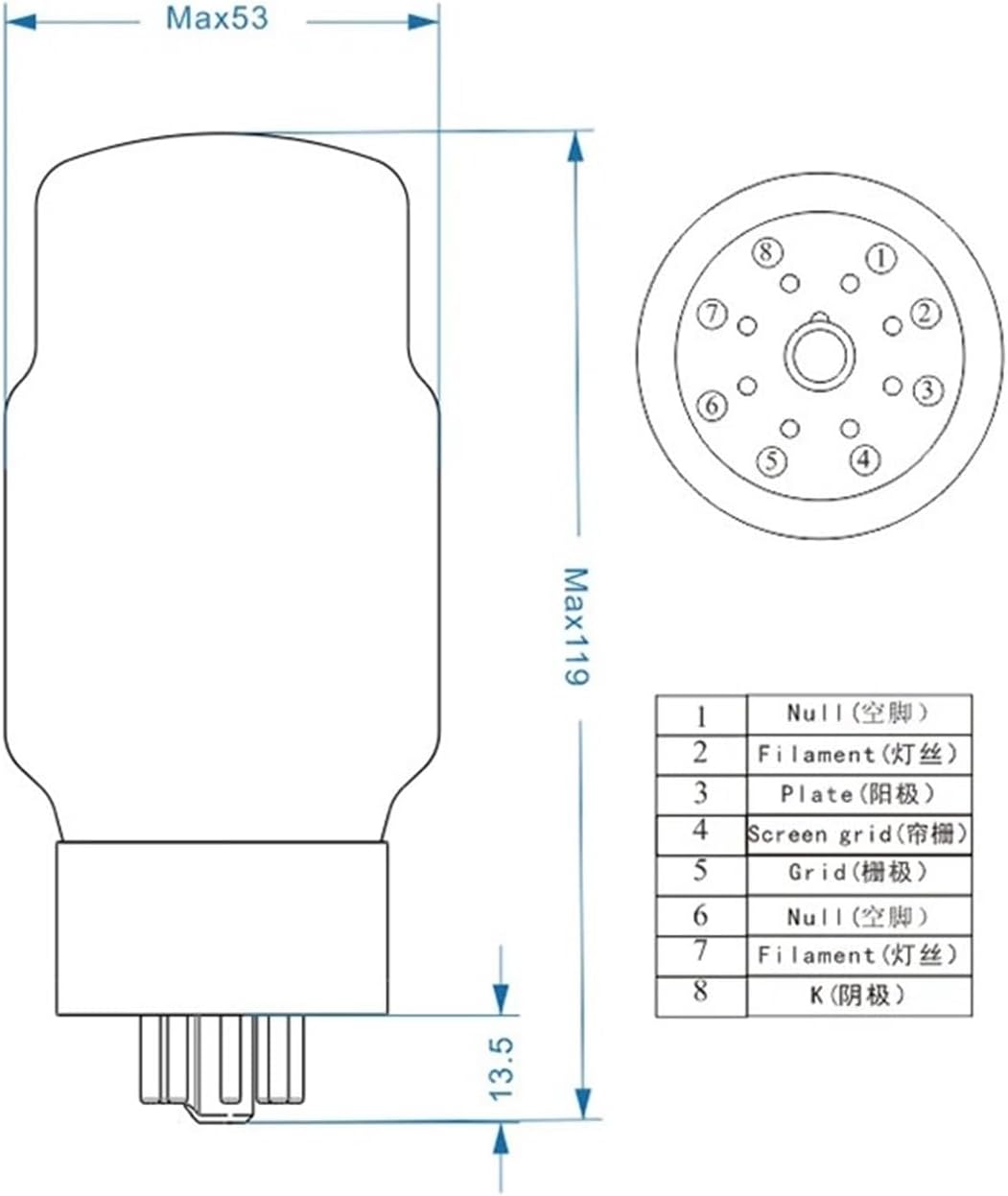KT88-TII Tube Replaces KT88 Vacuum Tube Precision Matching Amplifier(2 pcs)