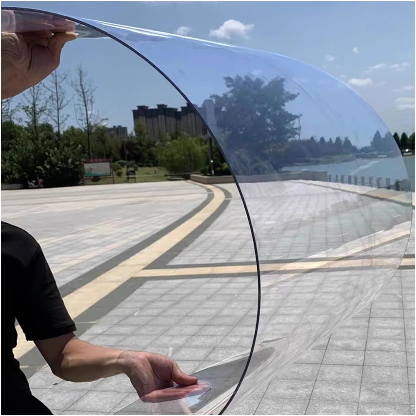 PC Endurance Board, Thick 1MM Polycarbonate Sheet, Flame Retardant UV Impact Resistant Protection Rainproof Roof Cover, Outdoor Garden Greenhouse Replacement Shed Panel ( Color : Clear , Size : 0.8x13