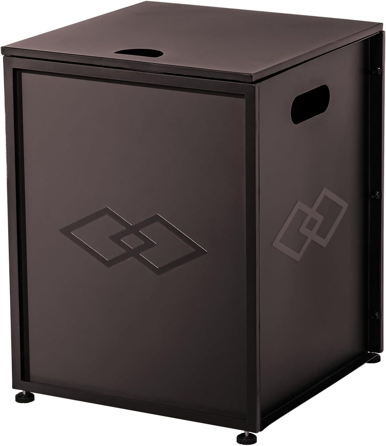 PeakPursuit Propane Tank Cover, 20 Lbs Tank Side Table with Storage, Outdoor Weatherproof Propane Tank Cover Table,Portable Design with Handles for Gas Fire Pits & Grills