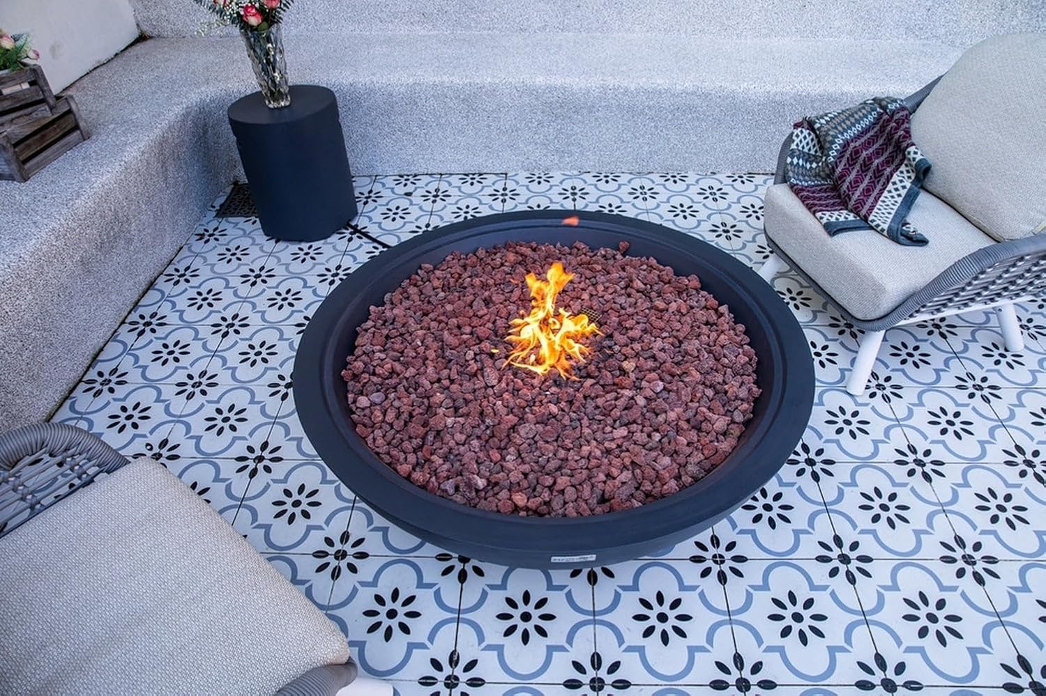 Envelor Rose Bowl Concrete Fire Pit 48
