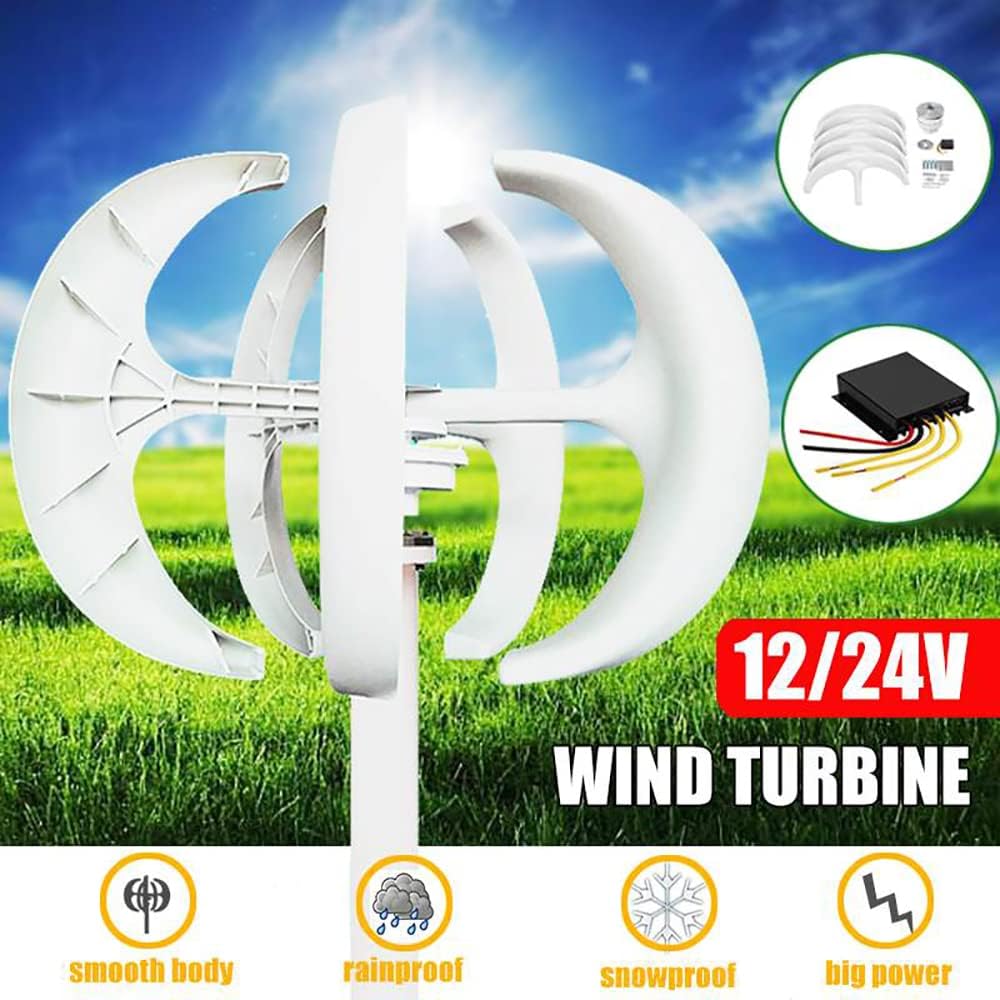 8000W Wind Turbine Generator Kit Wind Turbine Motor with Controller 5 Blades Wind Power Machine for Home Street Lighting Hybrid Solar Wind System Windmill Generator,24v